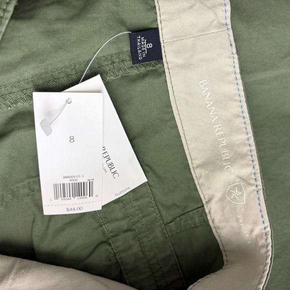 Banana Republic Cotton Green‎ Bermuda Shorts Vintage Preppy Size 8 - Picture 6 of 9